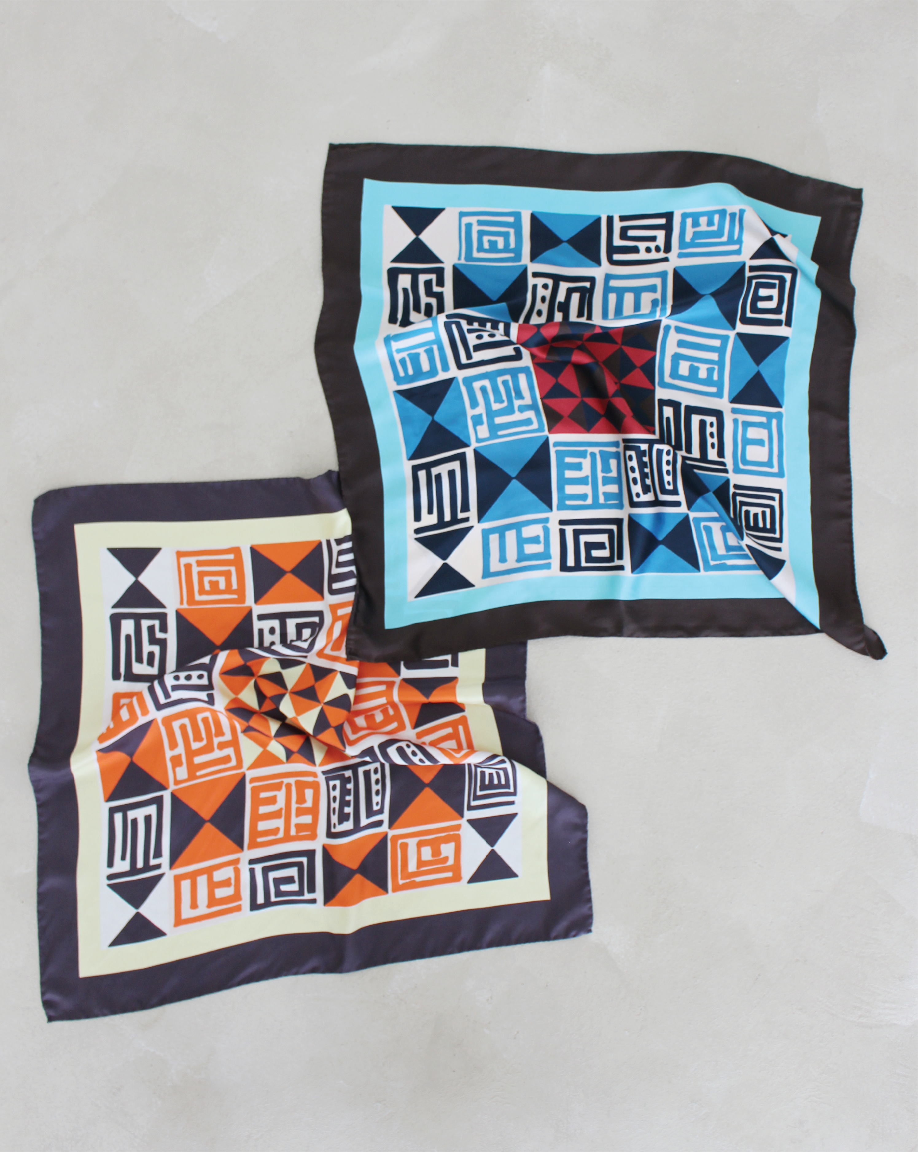Nzelá Ya Bantou Silk Scarf | Orange 60cm