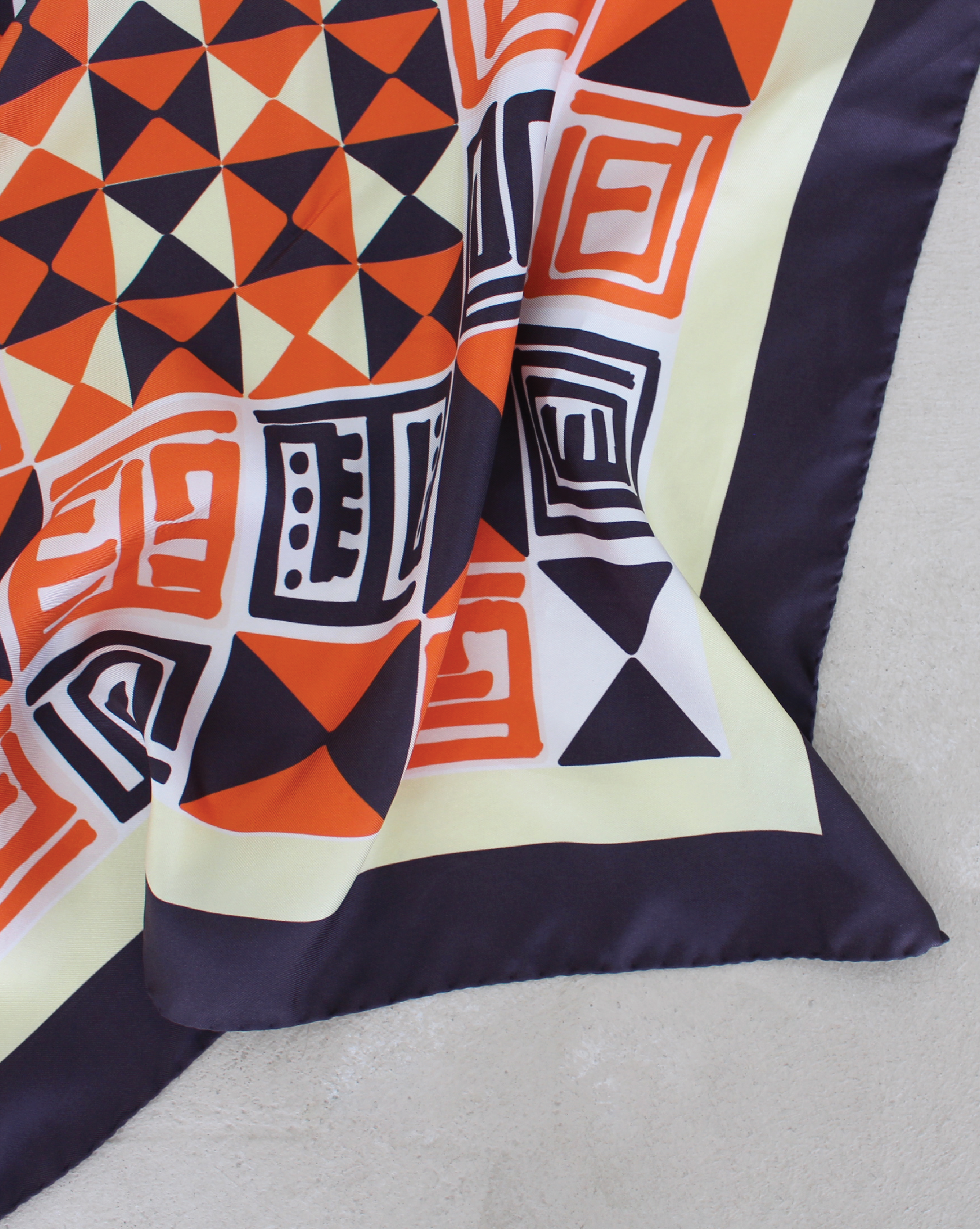 Nzelá Ya Bantou Silk Scarf | Orange 60cm