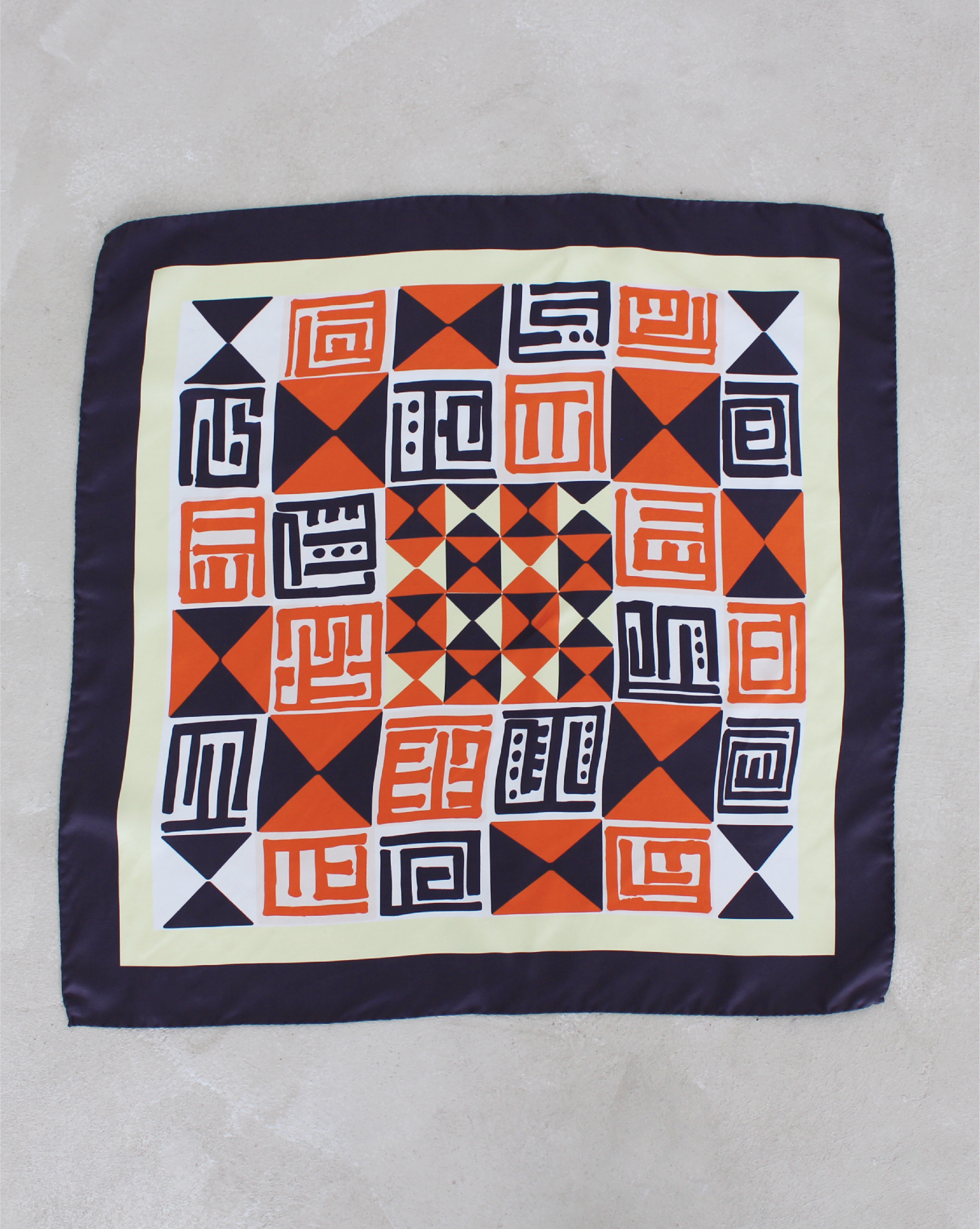 Nzelá Ya Bantou Silk Scarf | Orange 60cm