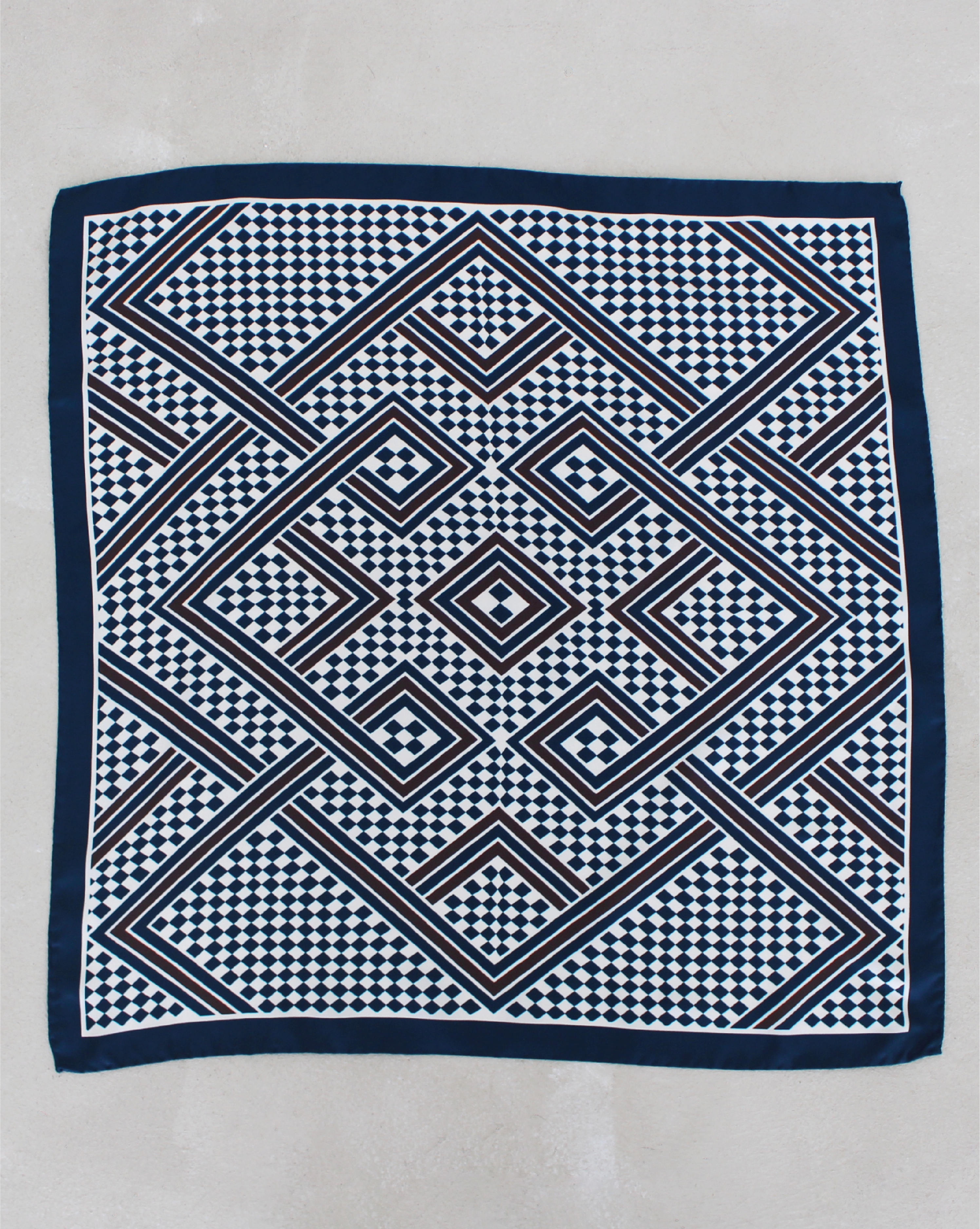 Lisu Ya Mokonzi Silk Scarf | Navy 60cm