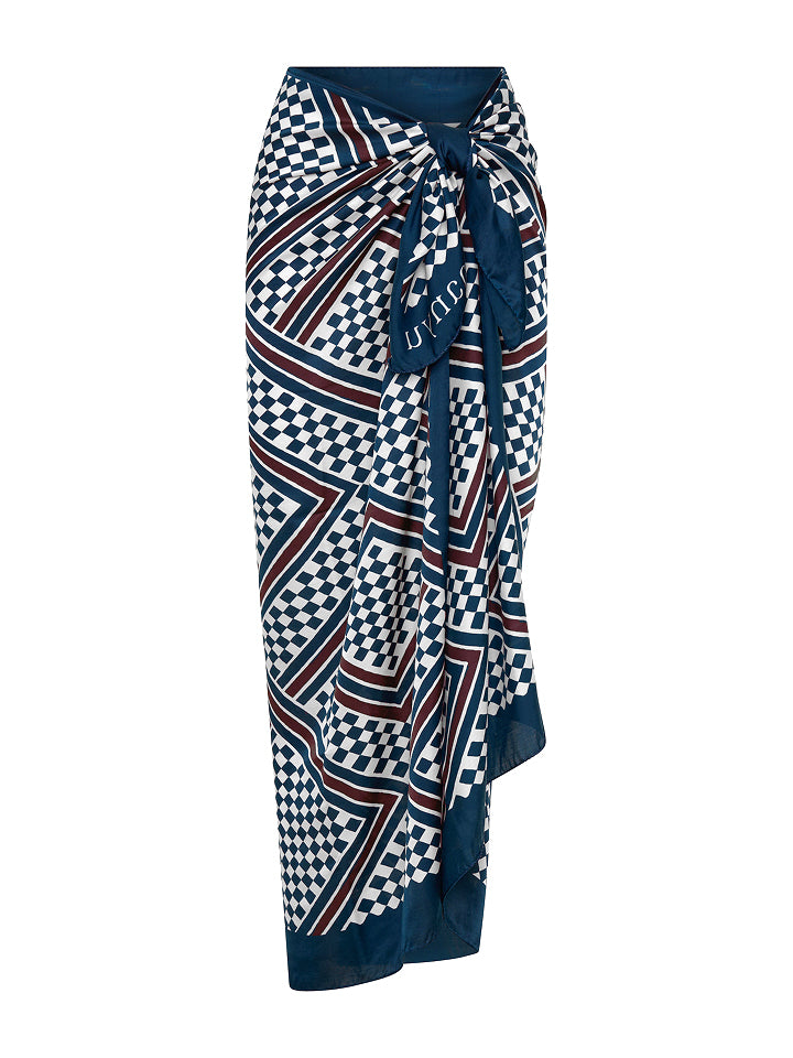 Lisu Silk Sarong | Navy