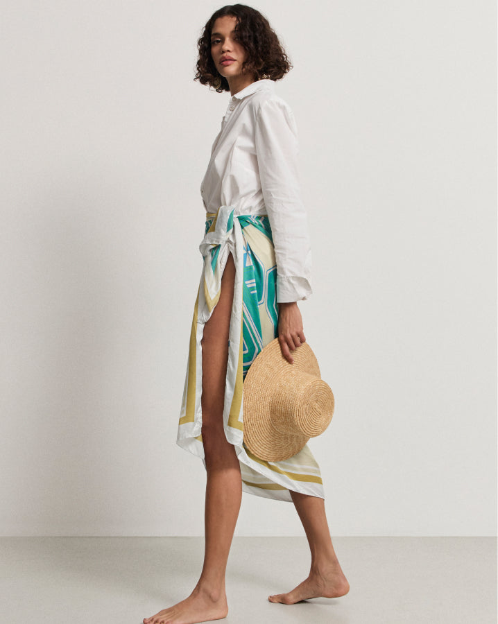 Diama Silk Sarong | Blue