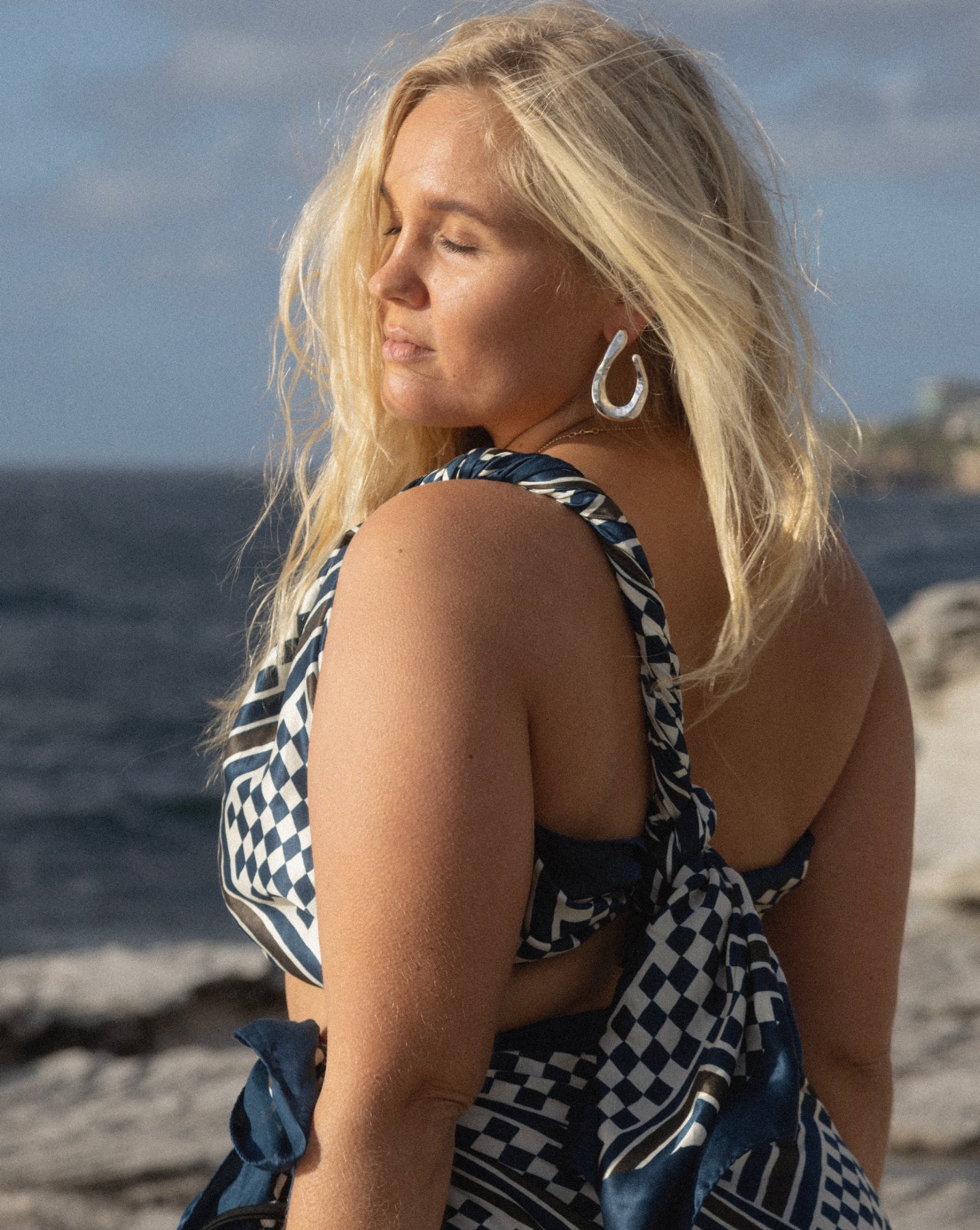 Lisu Silk Sarong | Navy