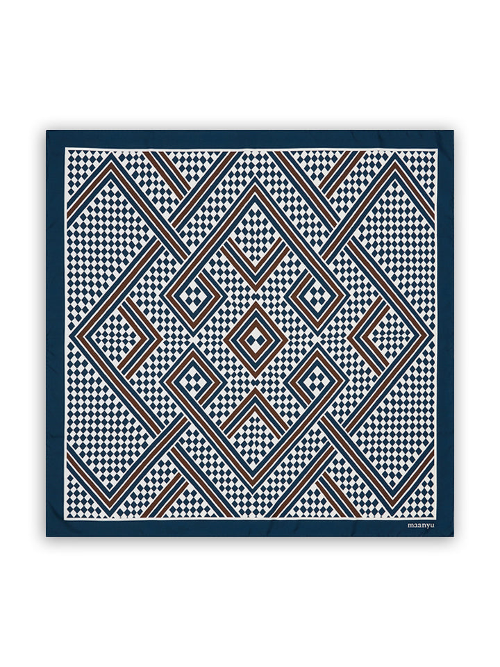 Lisu Ya Mokonzi Silk Scarf | Navy 90cm